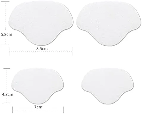 (2 pairs) Leather Heel Pads Self-Adhesive Anti-Slip Shoe Repair Insoles - White