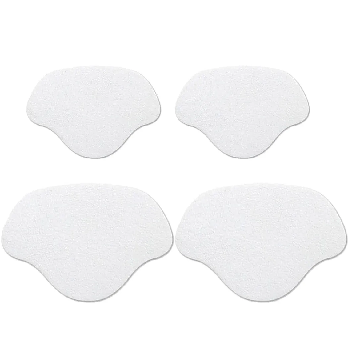 (2 pairs) Leather Heel Pads Self-Adhesive Anti-Slip Shoe Repair Insoles - White