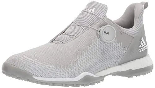 adidas Womens FORGEFIBER BOA Golf Shoe Grey Two/FTWR White/Silver Metallic 7.5 M US