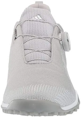 adidas Womens FORGEFIBER BOA Golf Shoe Grey Two/FTWR White/Silver Metallic 7.5 M US