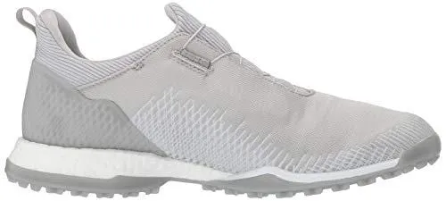 adidas Womens FORGEFIBER BOA Golf Shoe Grey Two/FTWR White/Silver Metallic 7.5 M US