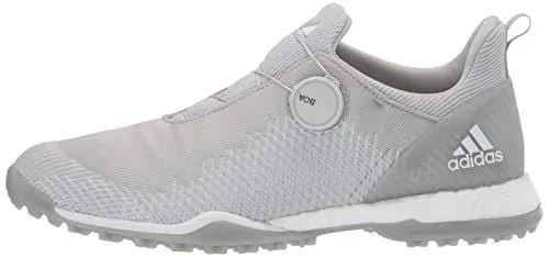 adidas Womens FORGEFIBER BOA Golf Shoe Grey Two/FTWR White/Silver Metallic 7.5 M US
