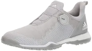 adidas Womens FORGEFIBER BOA Golf Shoe Grey Two/FTWR White/Silver Metallic 7.5 M US