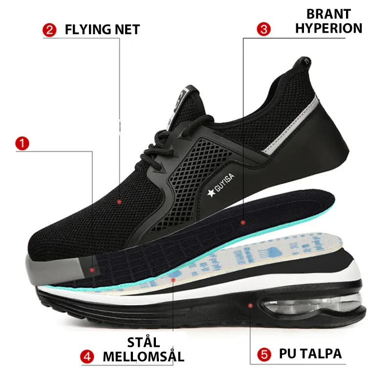 Air cushion safety shoes - comfort &amp; protection