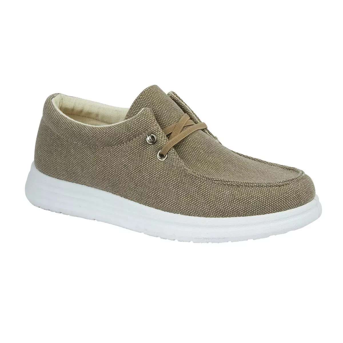 ALBERTO Men's canvas leisure shoe with mock elasticated lace
