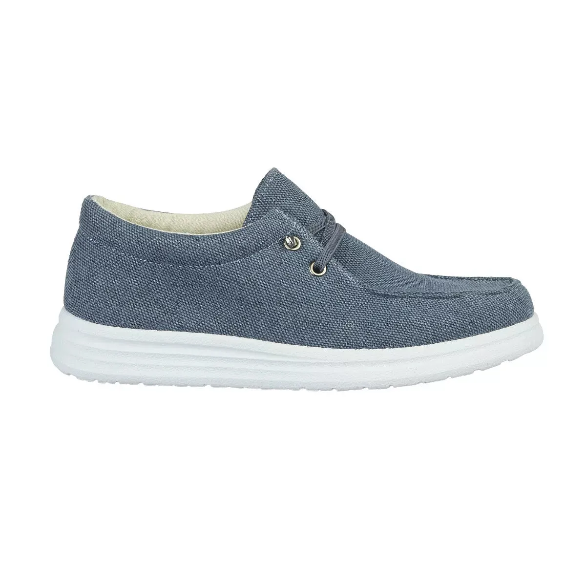 ALBERTO Men's canvas leisure shoe with mock elasticated lace