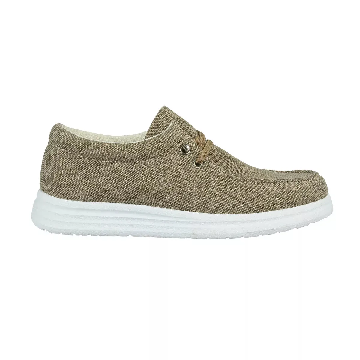 ALBERTO Men's canvas leisure shoe with mock elasticated lace
