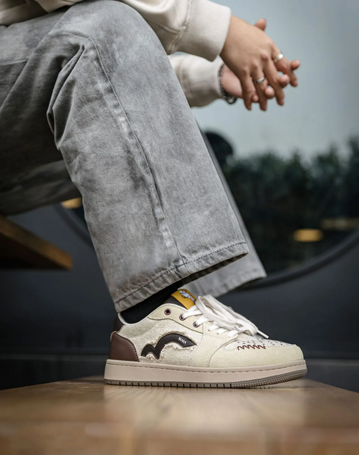 American Retro End Of War Themed Thick-Soled Sports Men's Casual Shoes