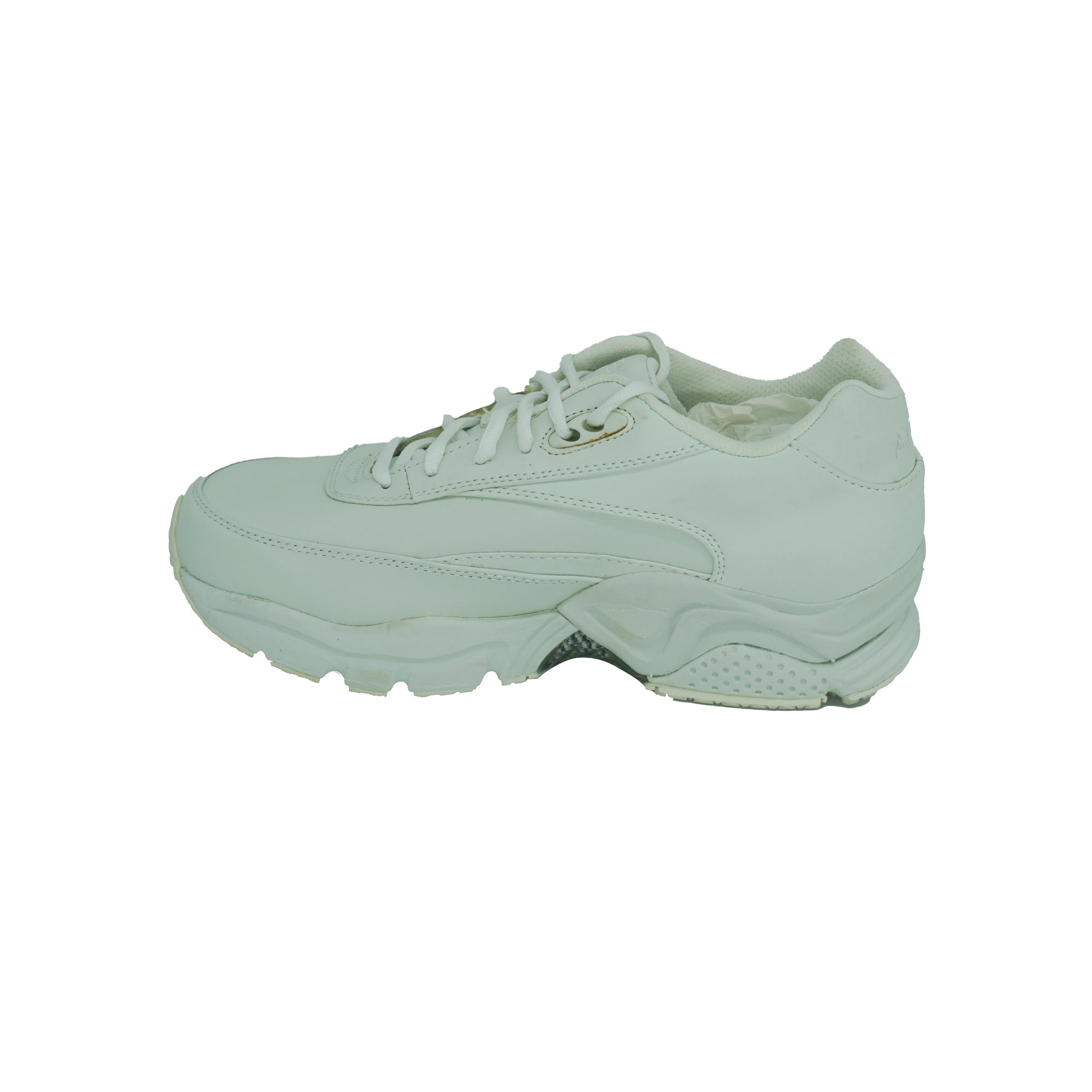 Apex Men's X826 Leather Walking Athletic Shoes White Size 8 W