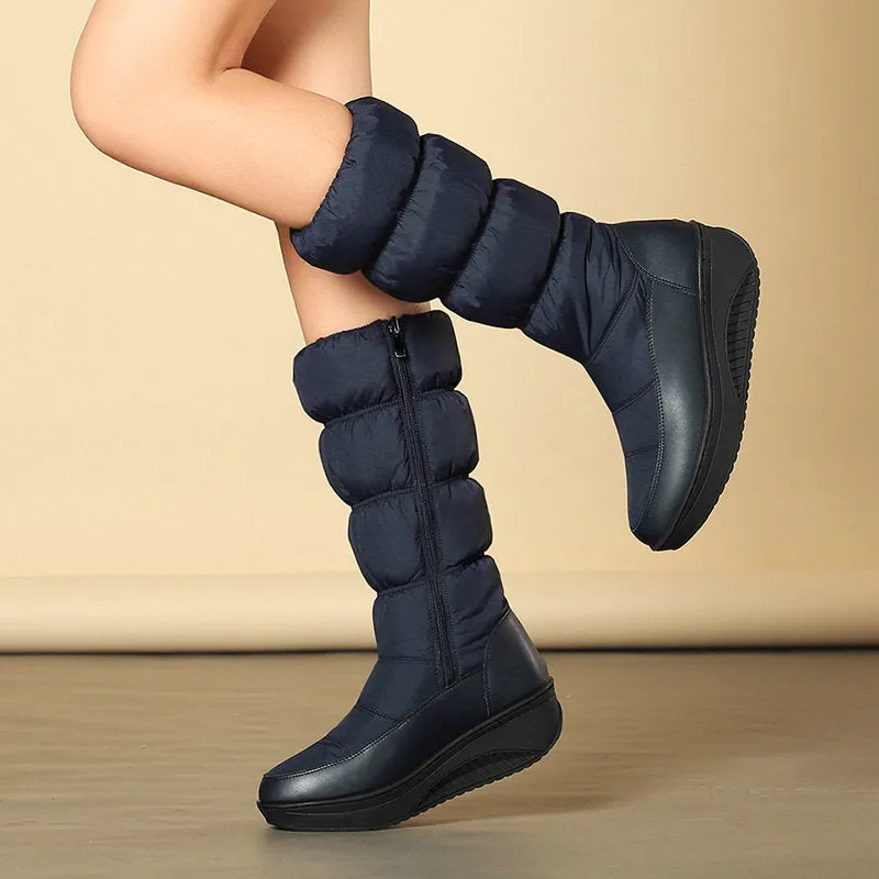 Autumn And Winter Muffin Bottomed Middle Tube Snow Boots