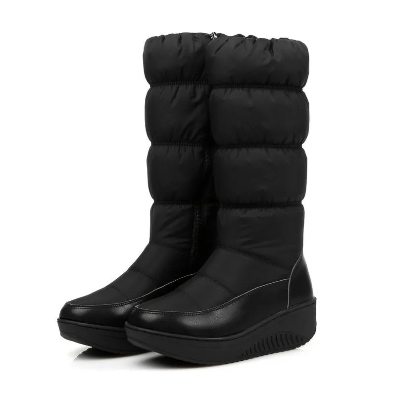 Autumn And Winter Muffin Bottomed Middle Tube Snow Boots
