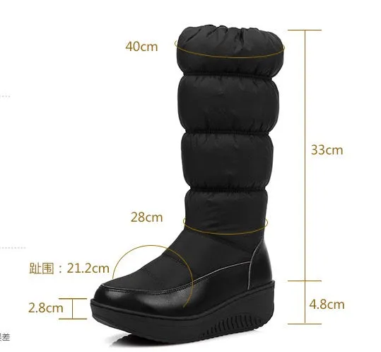 Autumn And Winter Muffin Bottomed Middle Tube Snow Boots