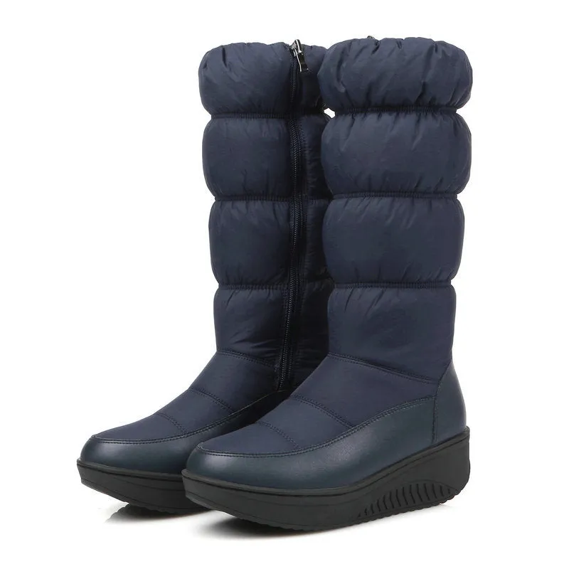 Autumn And Winter Muffin Bottomed Middle Tube Snow Boots