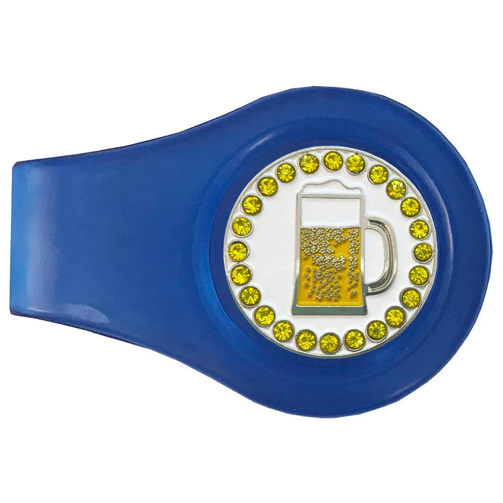 Beer Golf Ball Marker With Colored Clip