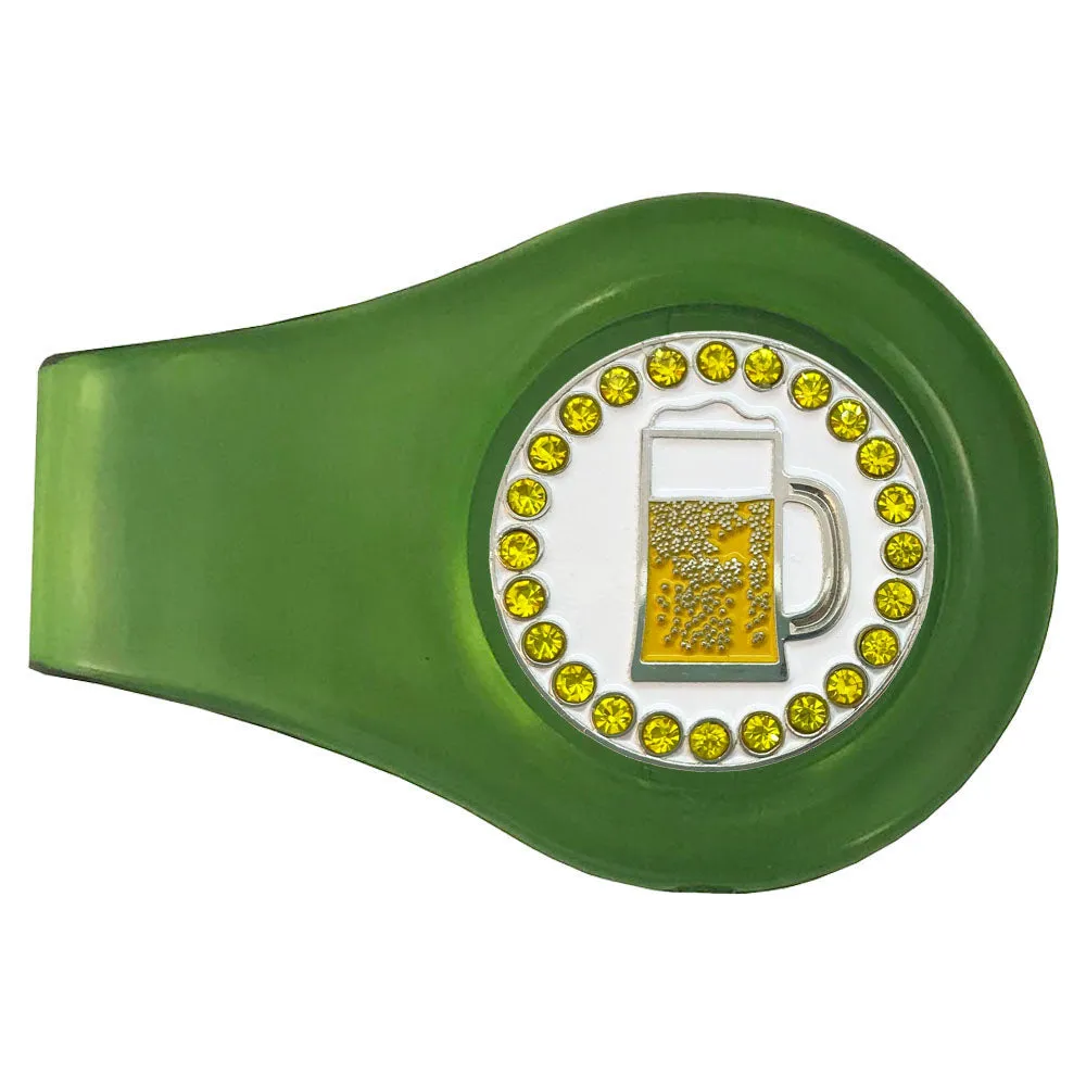 Beer Golf Ball Marker With Colored Clip