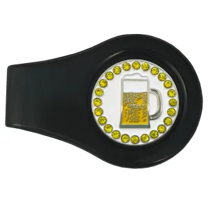 Beer Golf Ball Marker With Colored Clip