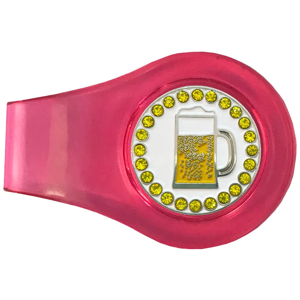 Beer Golf Ball Marker With Colored Clip
