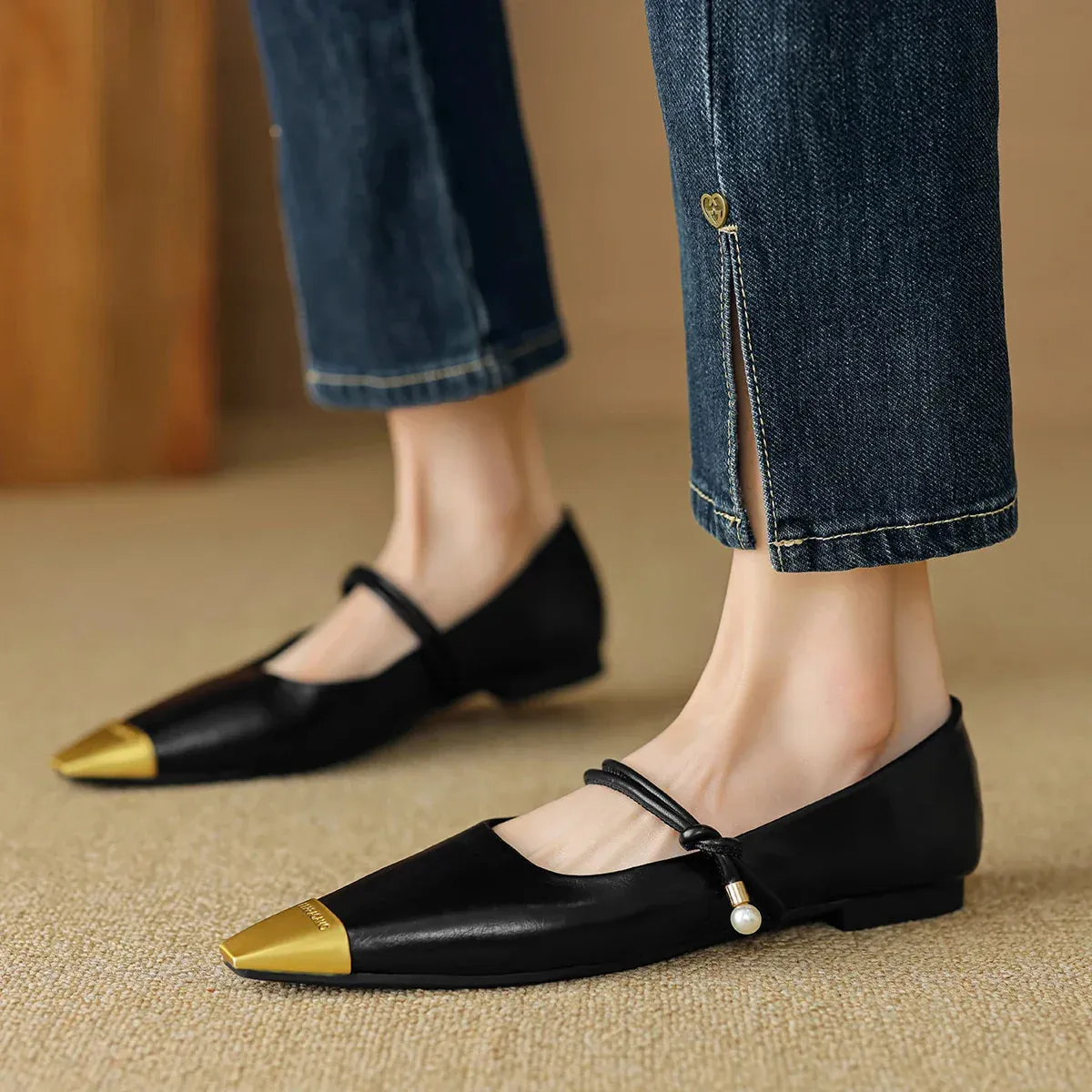 binfenxie  -  2024 Spring New Shoes for Women British Style Trend Mary Jane Shoes Fashion Classic Casual Shoe Pointed Toe Womens Flat Shoes