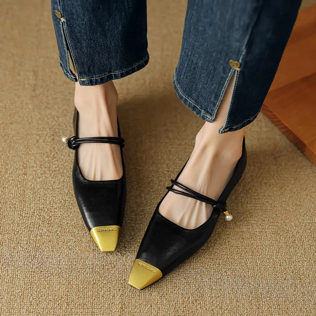 binfenxie  -  2024 Spring New Shoes for Women British Style Trend Mary Jane Shoes Fashion Classic Casual Shoe Pointed Toe Womens Flat Shoes