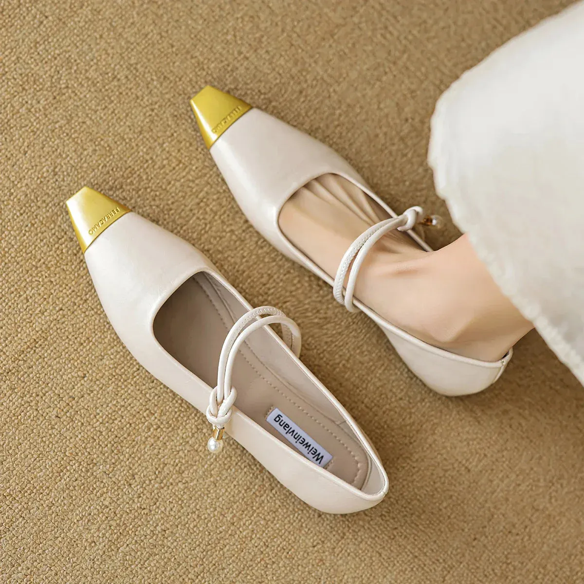 binfenxie  -  2024 Spring New Shoes for Women British Style Trend Mary Jane Shoes Fashion Classic Casual Shoe Pointed Toe Womens Flat Shoes
