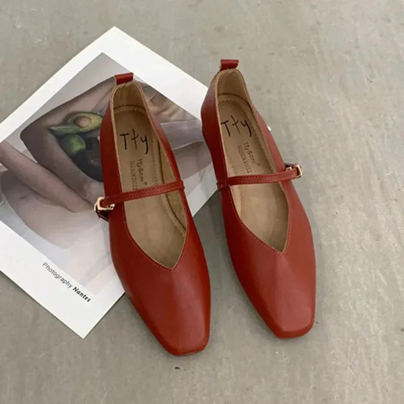 binfenxie  -  2024 Spring New Yellow Women Flat Shoes Fashion Round Toe Shallow Ladies Casual Slip On Mary Jane Shoes Soft Sole Ballerinas