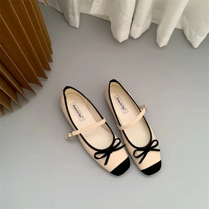 binfenxie  -  2024 Women Flat Shoes Fashion Round Toe Shallow Slip On Ladies Soft Ladies Mary Jane Ballerinas Flat Heel Casual Ballet Shoes