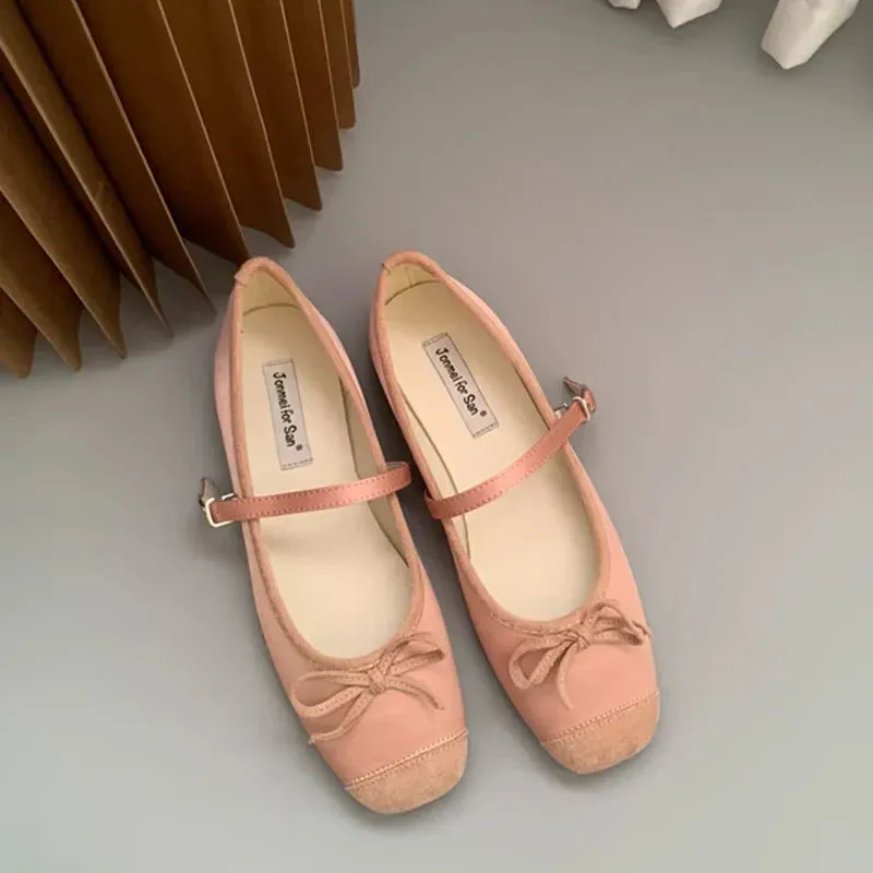 binfenxie  -  2024 Women Flat Shoes Fashion Round Toe Shallow Slip On Ladies Soft Ladies Mary Jane Ballerinas Flat Heel Casual Ballet Shoes