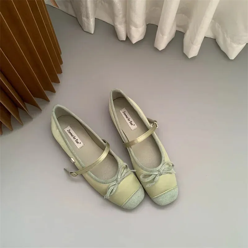 binfenxie  -  2024 Women Flat Shoes Fashion Round Toe Shallow Slip On Ladies Soft Ladies Mary Jane Ballerinas Flat Heel Casual Ballet Shoes