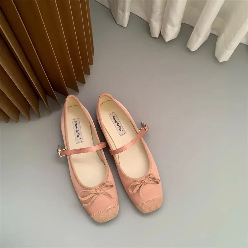 binfenxie  -  2024 Women Flat Shoes Fashion Round Toe Shallow Slip On Ladies Soft Ladies Mary Jane Ballerinas Flat Heel Casual Ballet Shoes