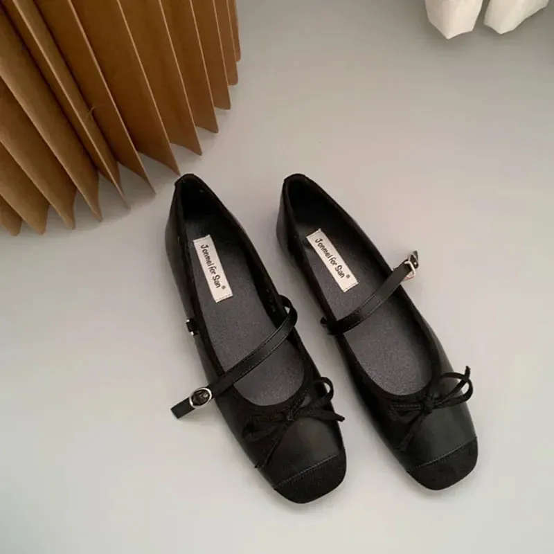 binfenxie  -  2024 Women Flat Shoes Fashion Round Toe Shallow Slip On Ladies Soft Ladies Mary Jane Ballerinas Flat Heel Casual Ballet Shoes