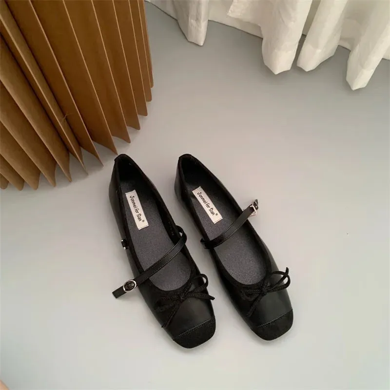 binfenxie  -  2024 Women Flat Shoes Fashion Round Toe Shallow Slip On Ladies Soft Ladies Mary Jane Ballerinas Flat Heel Casual Ballet Shoes