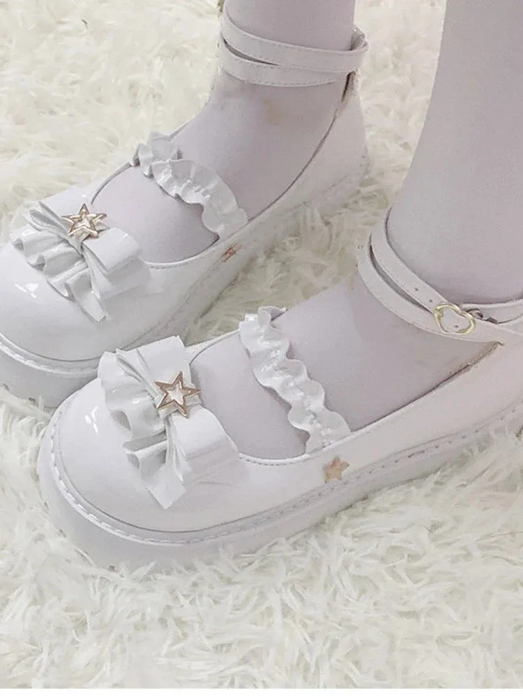 binfenxie  -  Japanese Lolita Kawaii Shoes Women Outdoor Vintage Fashion Chic Sweet Shoes Bow Mary Janes Buckle Casual Round Toe Sandals 2024