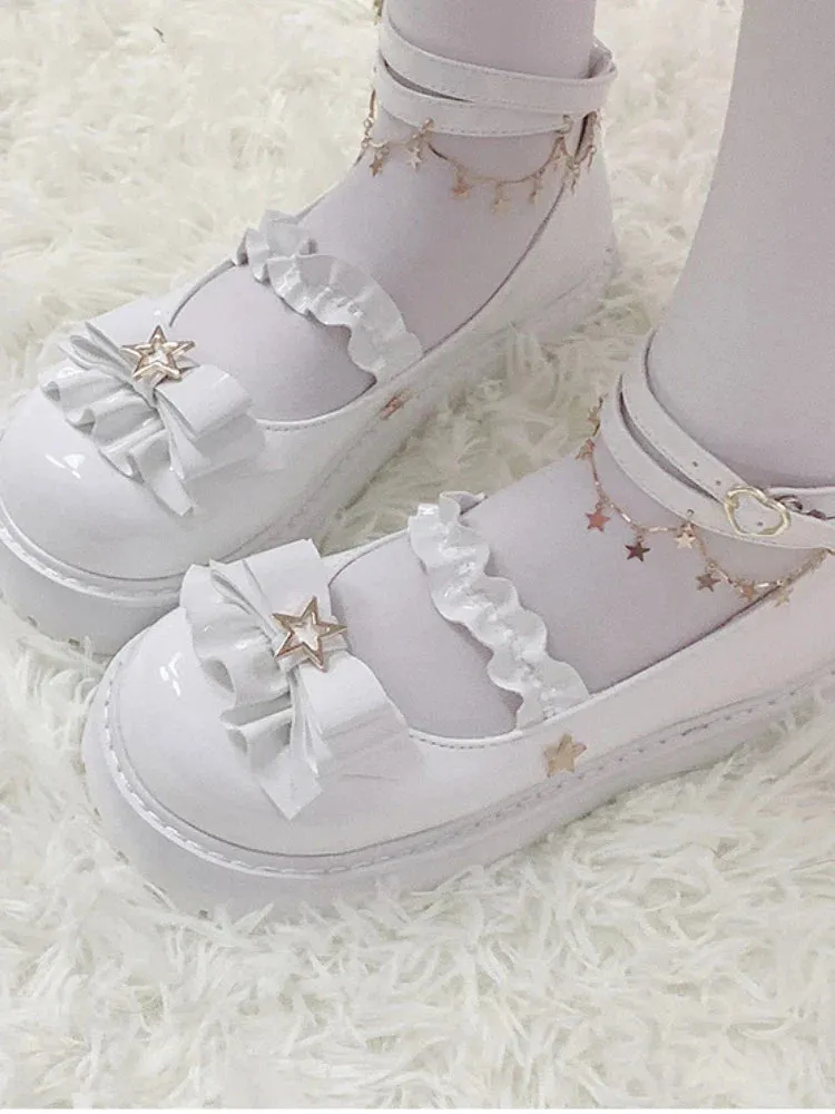 binfenxie  -  Japanese Lolita Kawaii Shoes Women Outdoor Vintage Fashion Chic Sweet Shoes Bow Mary Janes Buckle Casual Round Toe Sandals 2024