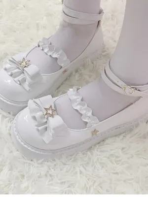 binfenxie  -  Japanese Lolita Kawaii Shoes Women Outdoor Vintage Fashion Chic Sweet Shoes Bow Mary Janes Buckle Casual Round Toe Sandals 2024