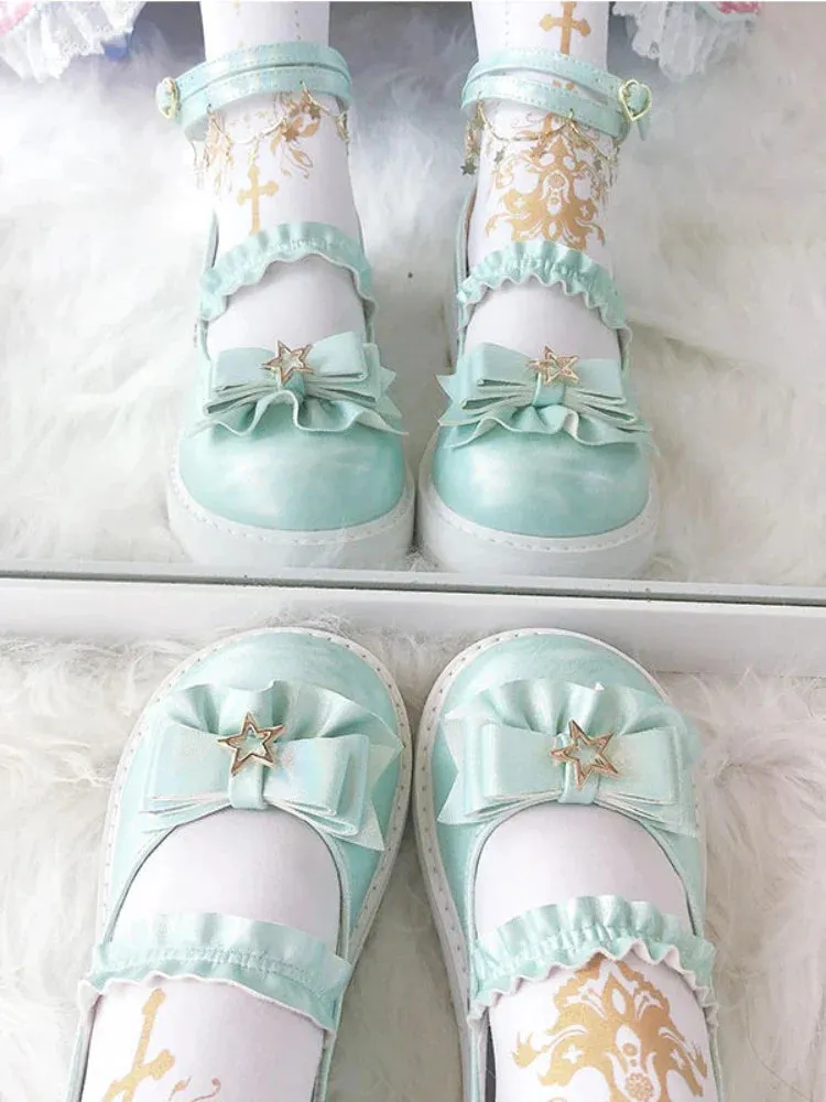 binfenxie  -  Japanese Lolita Kawaii Shoes Women Outdoor Vintage Fashion Chic Sweet Shoes Bow Mary Janes Buckle Casual Round Toe Sandals 2024