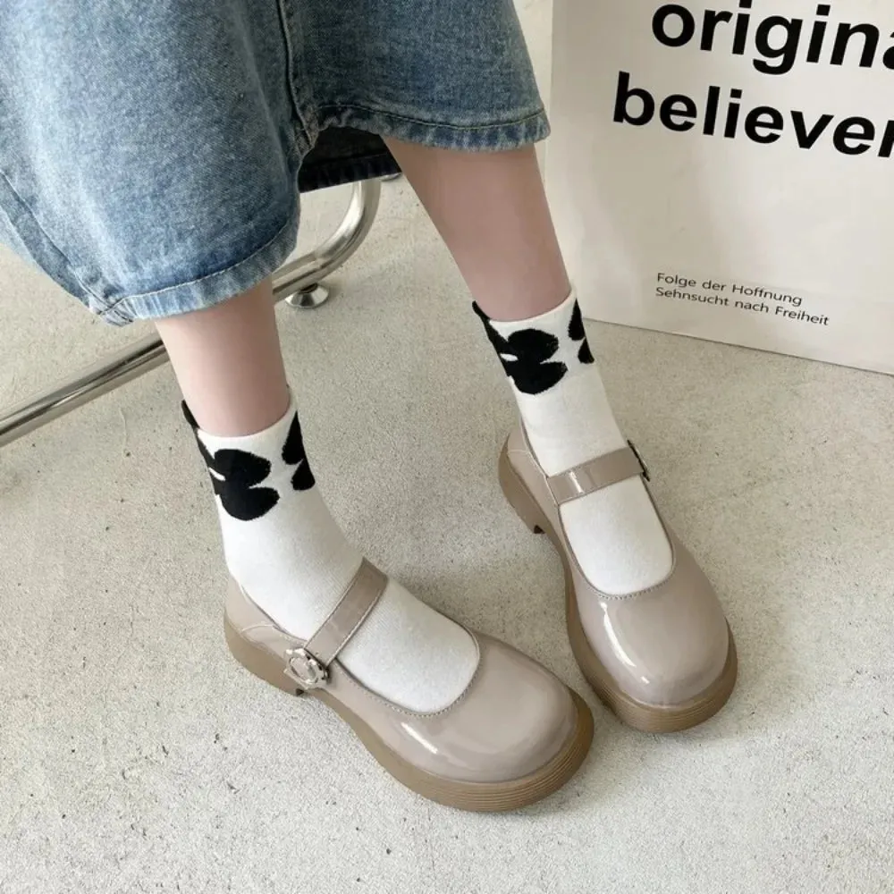 binfenxie  -  Japanese Platform Mary Janes Shoes Women Spring Autumn Buckle Designer Patent Leather Shoes Female Fashion Casual Pumps Ladies