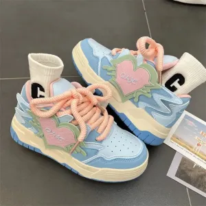 binfenxie  -  Platform Sports Shoes Women's Sneakers Casual Kawaii Tennis Female Korean Flats Spring Summer Vintage Cute Vulcanize Footwear