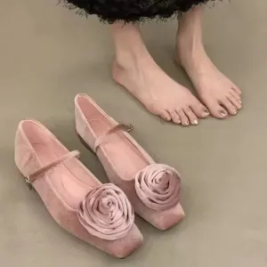 binfenxie  -  Women Flats Mary Janes 2024 Casual Flower Decoration Fashion Female Shoes Ballet Flat Slides Ladies Outside Sandals Casual Shoes