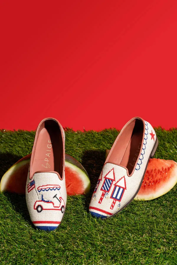 BY PAIGE - NEEDLEPOINT LOAFER IN AMERICAN SUMMER