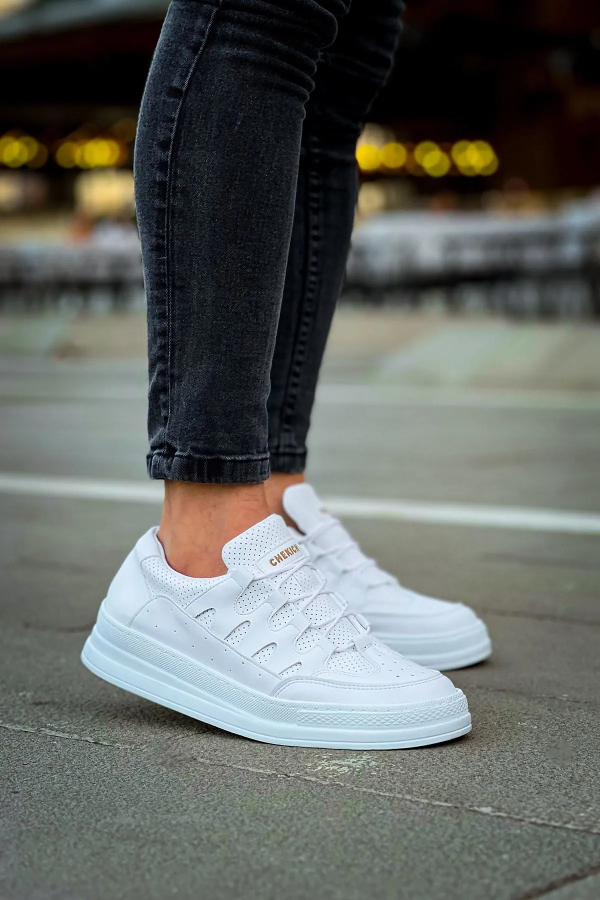 CH040 Men's Unisex Orthopedics Full White Casual Sneaker Sports Shoes