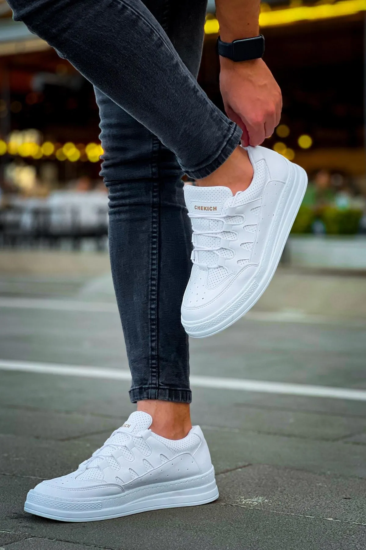 CH040 Men's Unisex Orthopedics Full White Casual Sneaker Sports Shoes