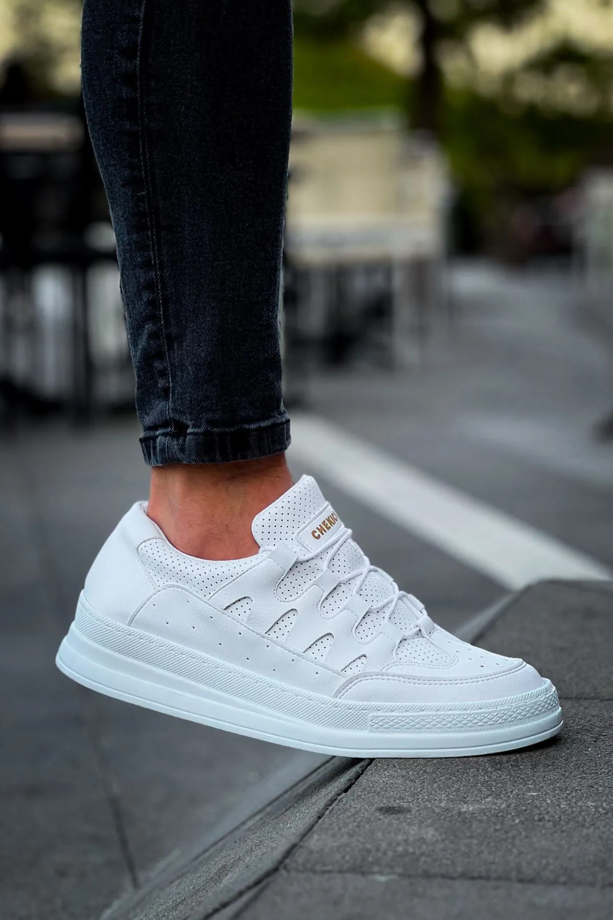 CH040 Men's Unisex Orthopedics Full White Casual Sneaker Sports Shoes
