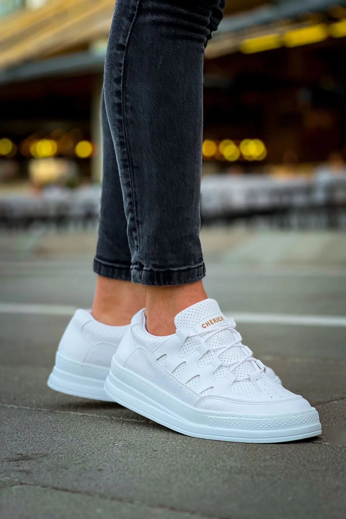 CH040 Men's Unisex Orthopedics Full White Casual Sneaker Sports Shoes