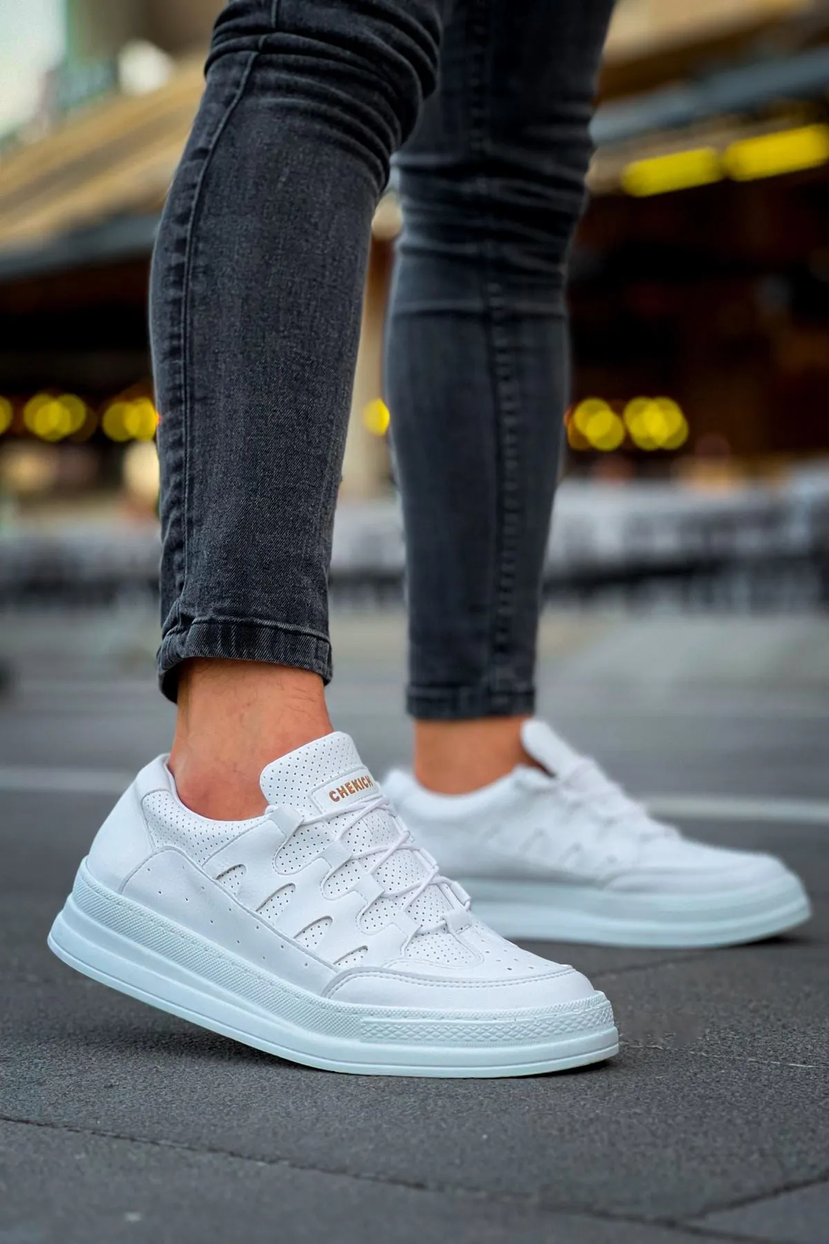 CH040 Men's Unisex Orthopedics Full White Casual Sneaker Sports Shoes
