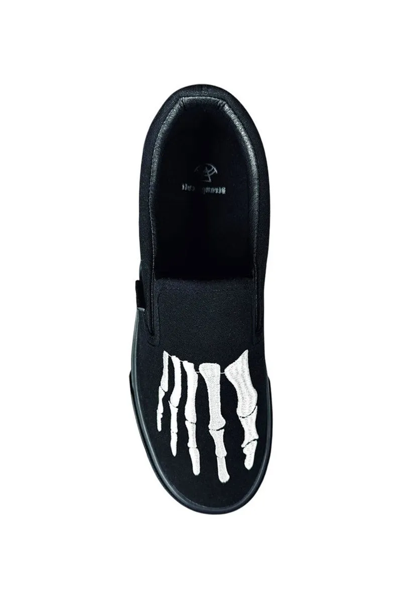Chill Bones Slip-On Skate Shoes [Black/White]
