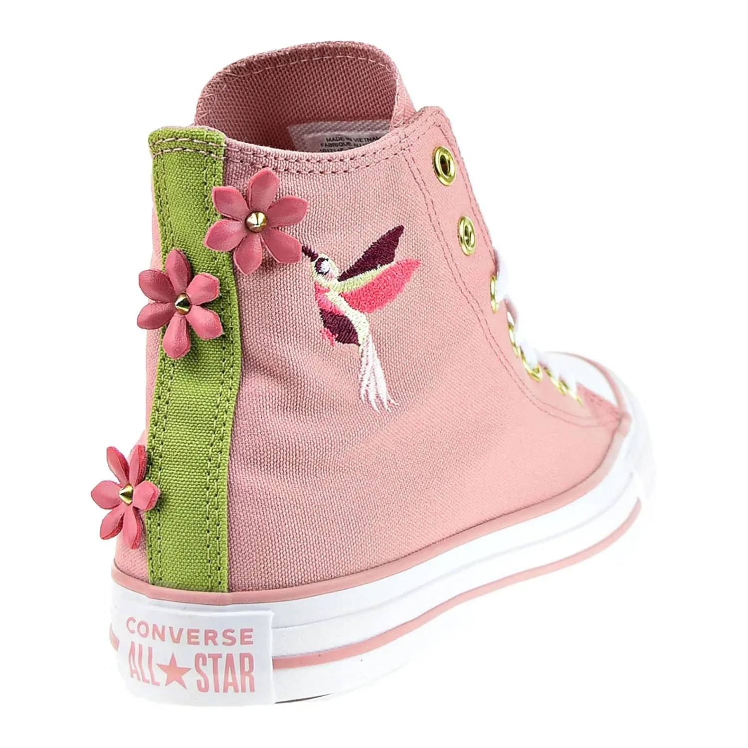 Converse Chuck Taylor All Star 'Blooms & Hummingbirds Hi Big Kids' Shoes Pink