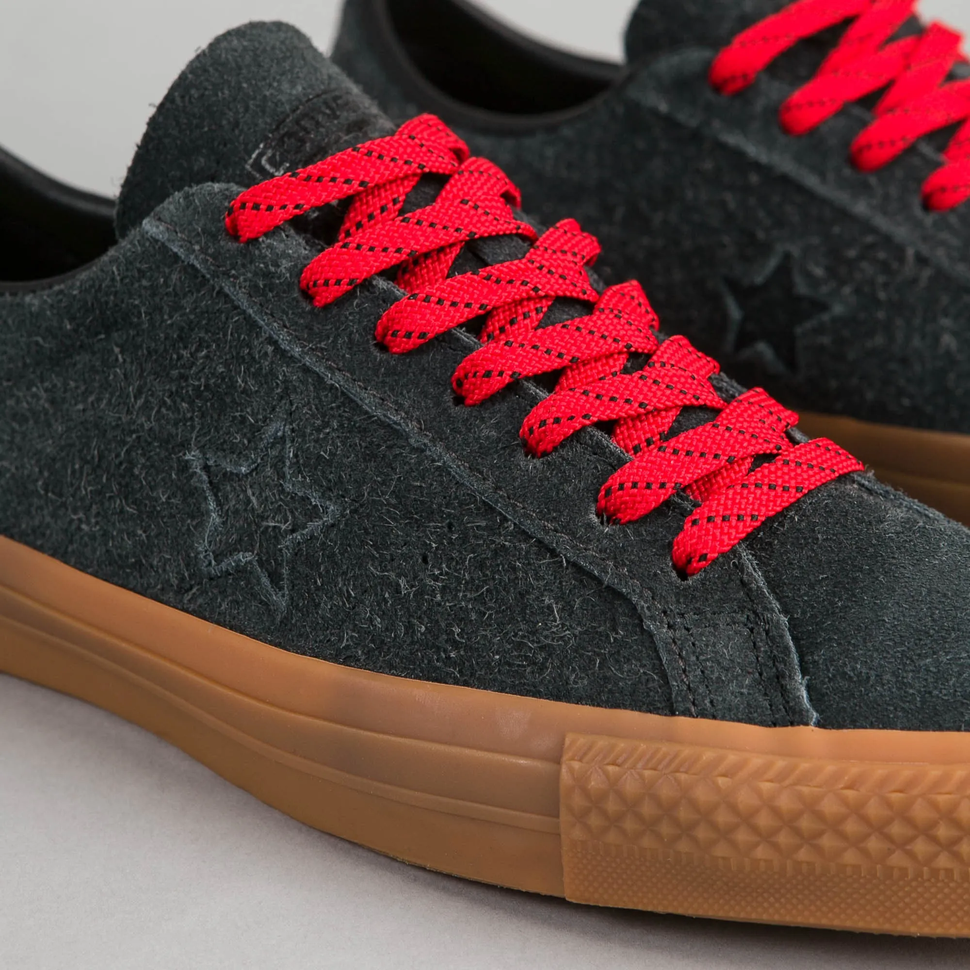 Converse One Star Pro Suede OX Shoes - Black / Casino / Gum