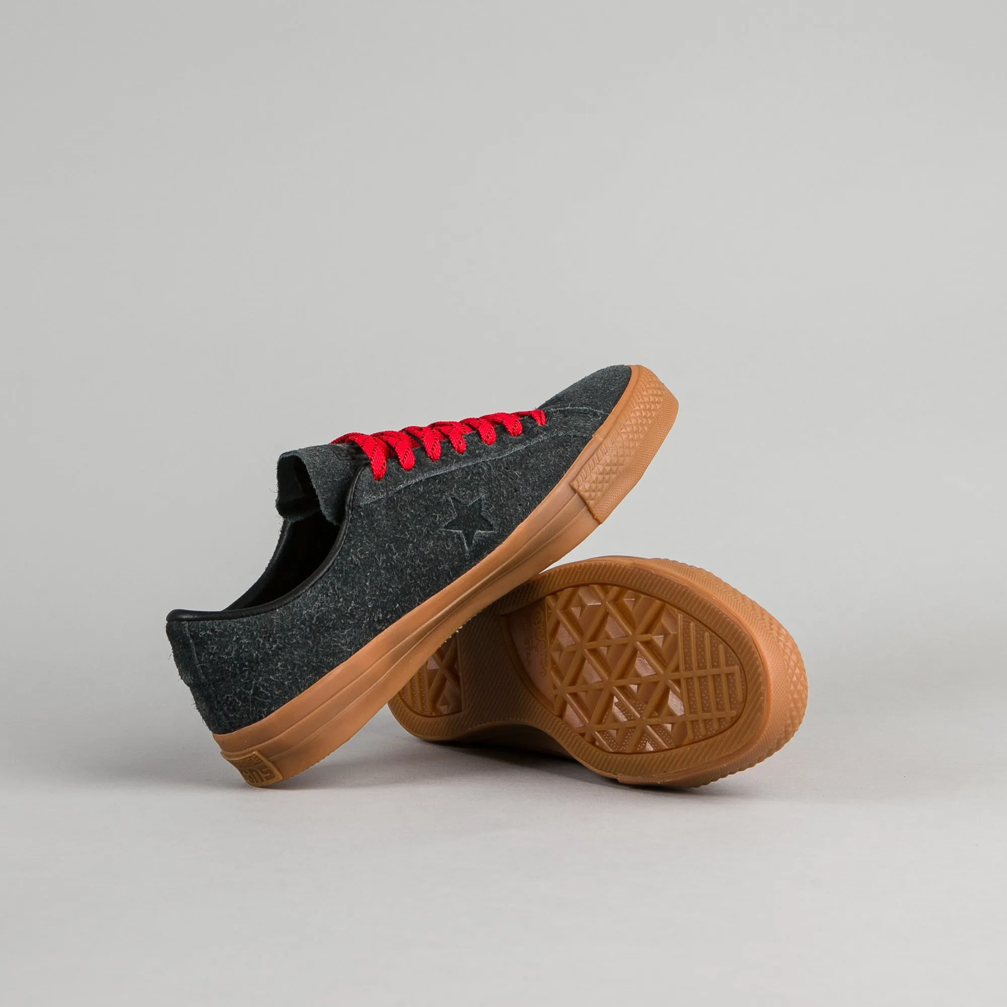 Converse One Star Pro Suede OX Shoes - Black / Casino / Gum
