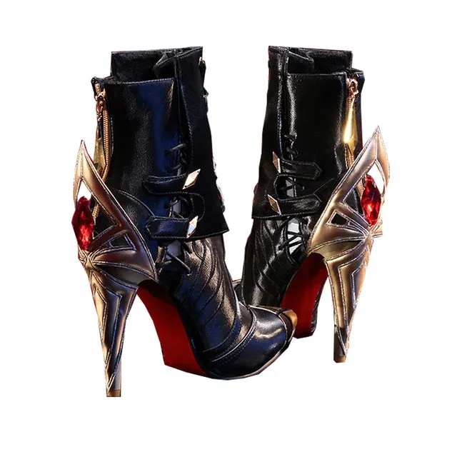 Cos Genshin Impact Anime Game Cosplay The Knave Arlecchino Boots