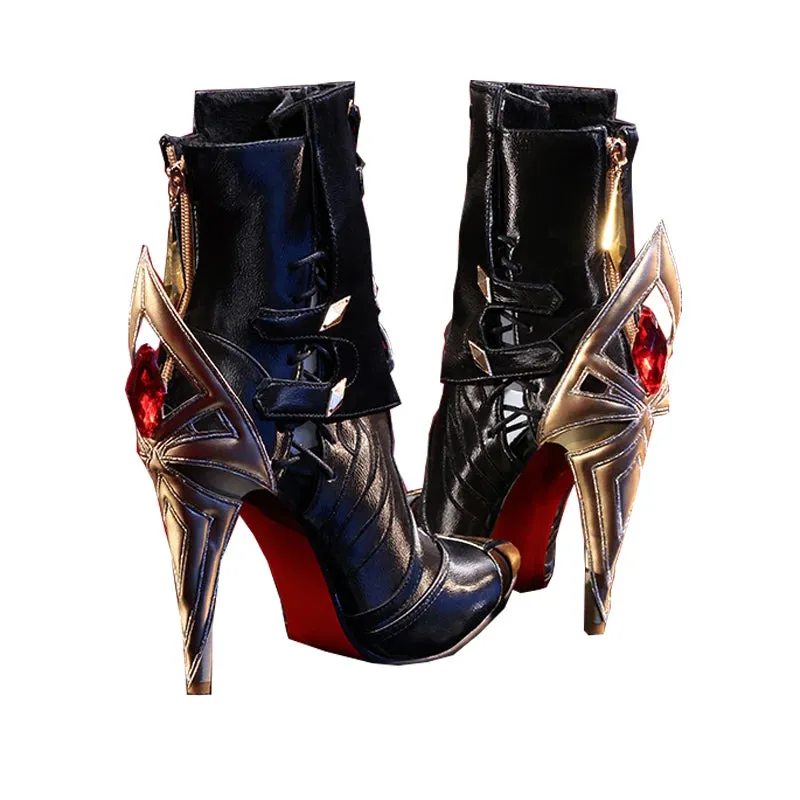 Cos Genshin Impact Anime Game Cosplay The Knave Arlecchino Boots